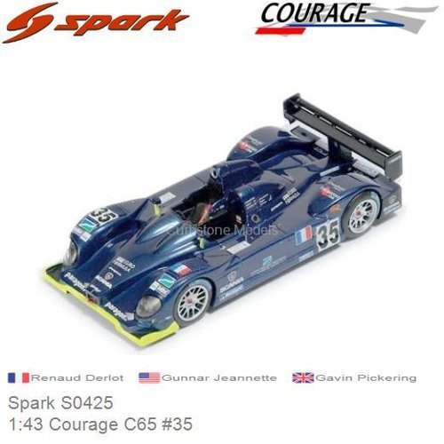 Modellauto 1:43 Courage C65 #35 | Renaud Derlot (Spark S0425)