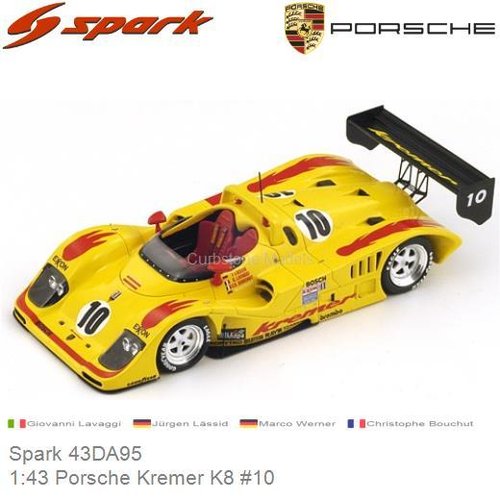 Modelauto 1:43 Porsche Kremer K8 #10 | Giovanni Lavaggi (Spark 43DA95)