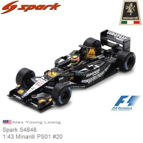 PRE-ORDER 1:43 Minardi PS01 #20 | Alex Yoong Loong (Spark S4848)