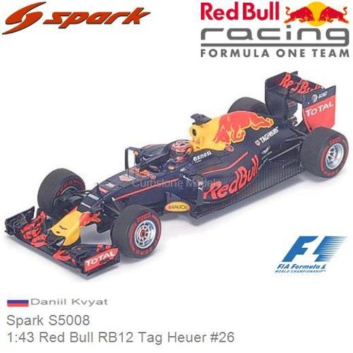 Modelauto 1:43 Red Bull RB12 Tag Heuer #26 | Daniil Kvyat (Spark S5008)