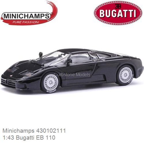 Modelauto 1:43 Bugatti EB 110 (Minichamps 430102111)