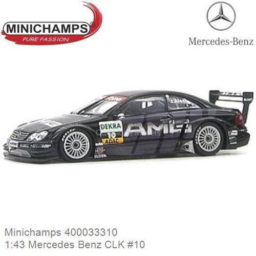 Modelauto 1:43 Mercedes Benz CLK #10 | Jean Alesi (Minichamps 400033310)