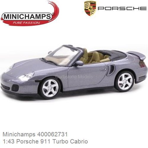 Modelauto 1:43 Porsche 911 Turbo Cabrio (Minichamps 400062731)