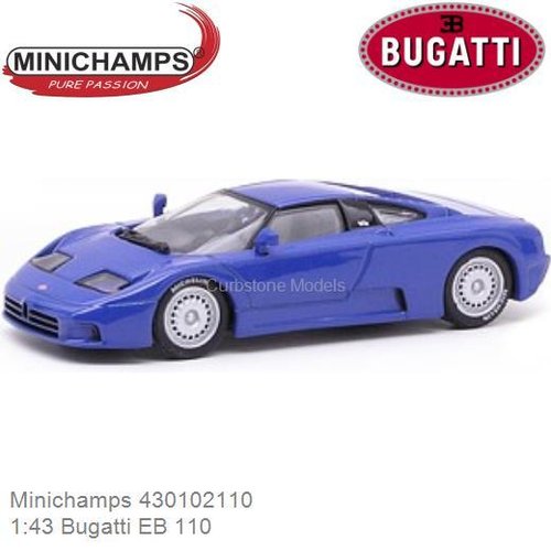 Modelauto 1:43 Bugatti EB 110 (Minichamps 430102110)