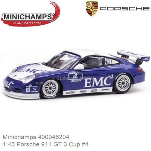 Modelauto 1:43 Porsche 911 GT 3 Cup #4 | Joerg Hardt (Minichamps 400046204)