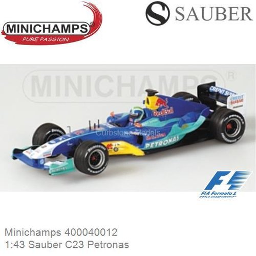 Modelauto 1:43 Sauber C23 Petronas | Felippe Massa (Minichamps 400040012)