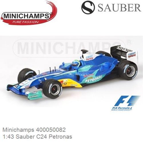 Modelauto 1:43 Sauber C24 Petronas | Felippe Massa (Minichamps 400050082)