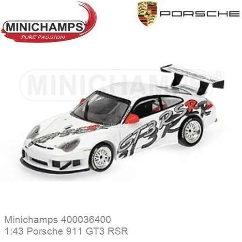Modelauto 1:43 Porsche 911 GT3 RSR (Minichamps 400036400)