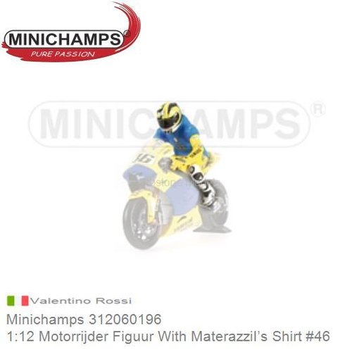 1:12 Motorrijder Figuur With MaterazziI’s Shirt #46 | Valentino Rossi (Minichamps 312060196)