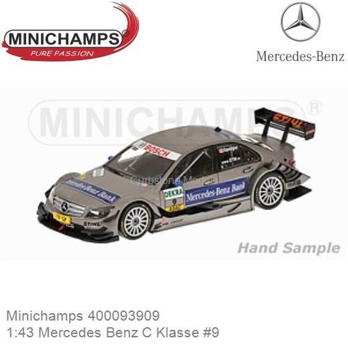 Modelauto 1:43 Mercedes Benz C Klasse #9 | Bruno Spengler (Minichamps 400093909)