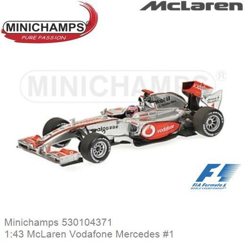 Modelauto 1:43 McLaren Vodafone Mercedes #1 | Jenson Button (Minichamps 530104371)