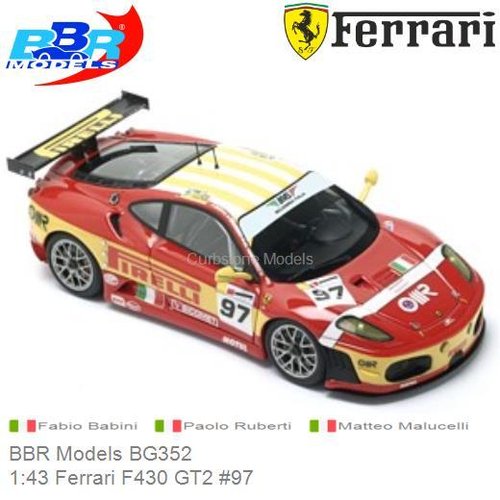 Modelauto 1:43 Ferrari F430 GT2 #97 (BBR Models BG352)