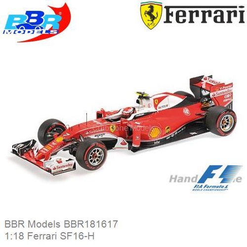 Modelauto 1:18 Ferrari SF16-H | Kimi Raikkonen (BBR Models BBR181617)