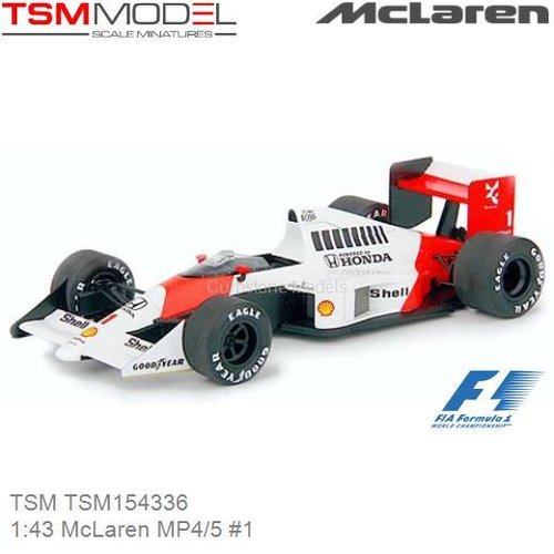 Modelauto 1:43 McLaren MP4/5 #1 | Ayrton Senna (TSM TSM154336)