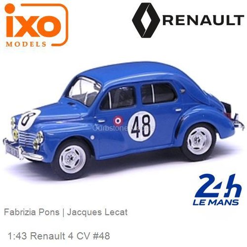 Modelauto 1:43 Renault 4 CV #48 | Fabrizia Pons (IXO-Models LMC084)