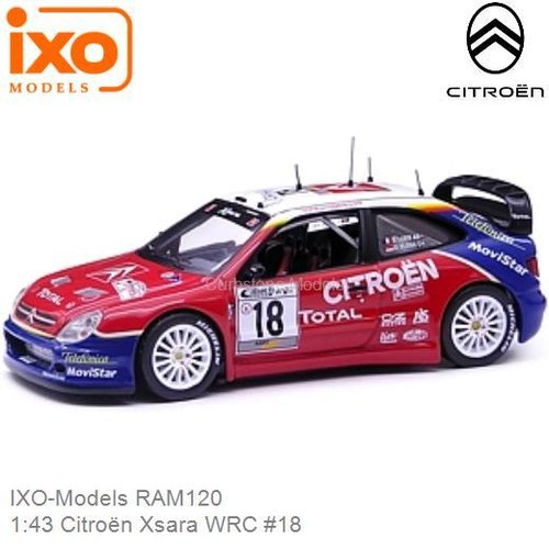 Modelauto 1:43 Citroën Xsara WRC #18 | Daniel Elena (IXO-Models RAM120)