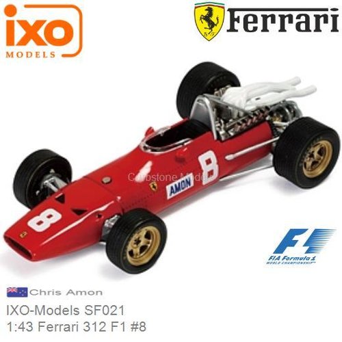 Modelauto 1:43 Ferrari 312 F1 #8 | Chris Amon (IXO-Models SF021)