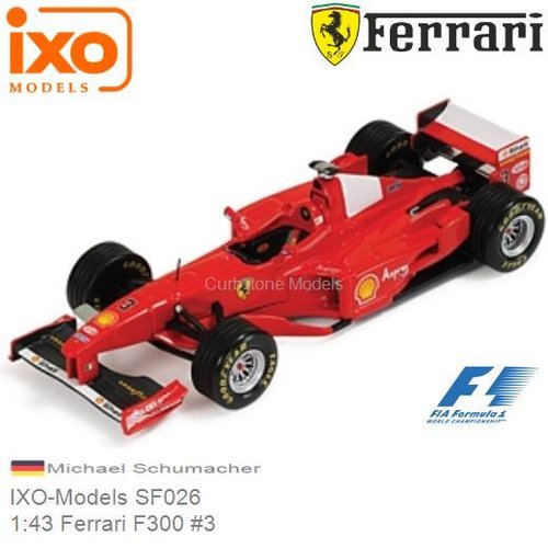 Modelauto 1:43 Ferrari F300 #3 (IXO-Models SF026)