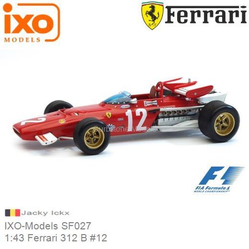 Modelauto 1:43 Ferrari 312 B | Jacky Ickx (IXO-Models SF027)