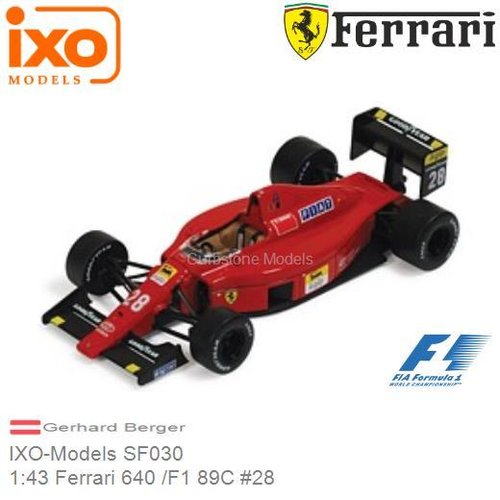 Modelauto 1:43 Ferrari 640 /F1 89C #28 | Gerhard Berger (IXO-Models SF030)