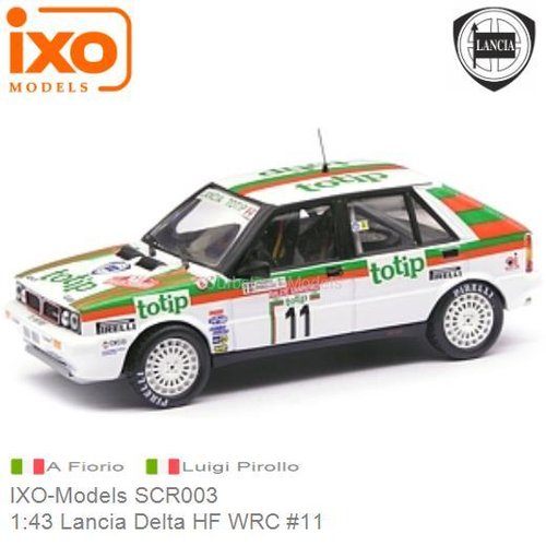 Modelauto 1:43 Lancia Delta HF WRC #11 | A Fiorio (IXO-Models SCR003)