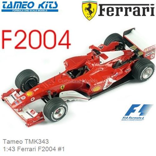 Bouwpakket 1:43 Ferrari F2004 #1 | Michael Schumacher (Tameo TMK343)