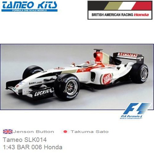 Bouwpakket 1:43 BAR 006 Honda | Jenson Button (Tameo SLK014)
