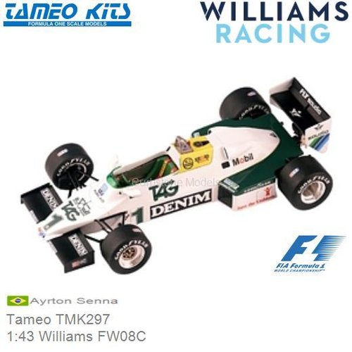 Bouwpakket 1:43 Williams FW08C | Ayrton Senna (Tameo TMK297)