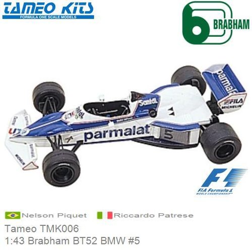 Bouwpakket 1:43 Brabham BT52 BMW #5 | Nelson Piquet (Tameo TMK006)