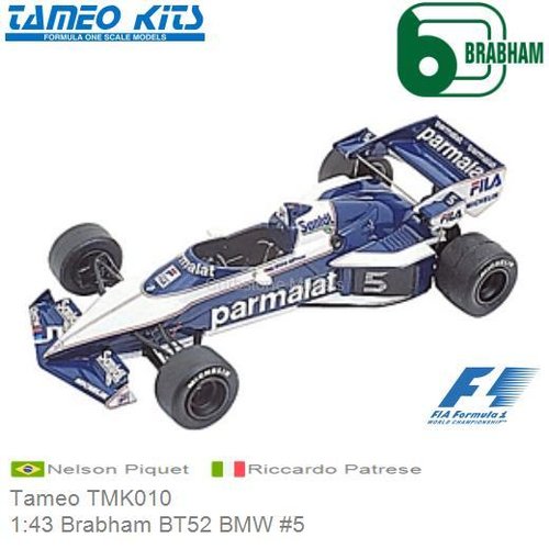 Bouwpakket 1:43 Brabham BT52 BMW #5 (Tameo TMK010)