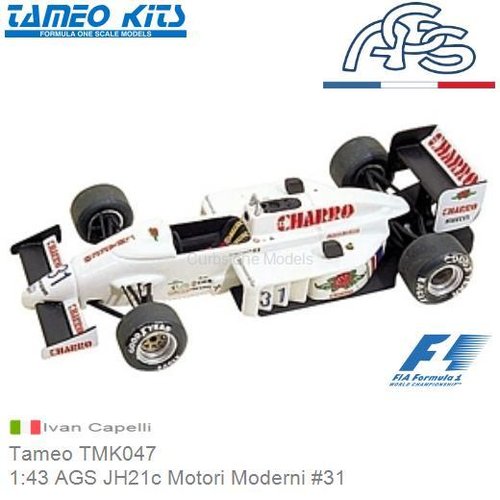 Bouwpakket 1:43 AGS JH21c Motori Moderni #31 | Ivan Capelli (Tameo TMK047)