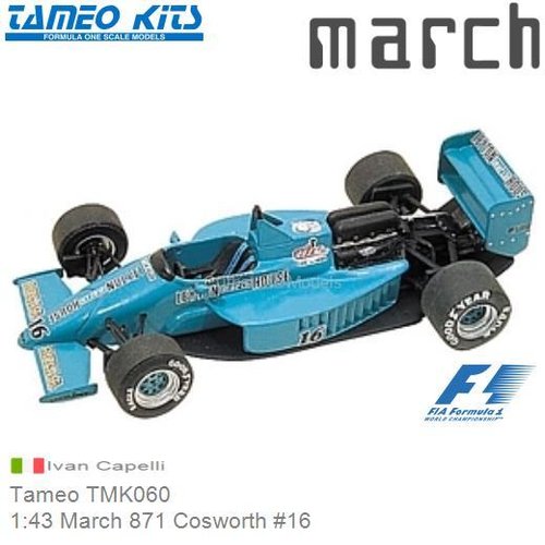 Bouwpakket 1:43 March 871 Cosworth #16 | Ivan Capelli (Tameo TMK060)