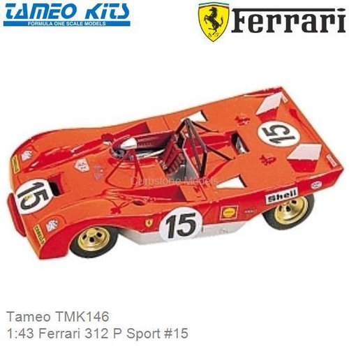 Bouwpakket 1:43 Ferrari 312 P Sport #15 | Clay Regazzoni (Tameo TMK146)