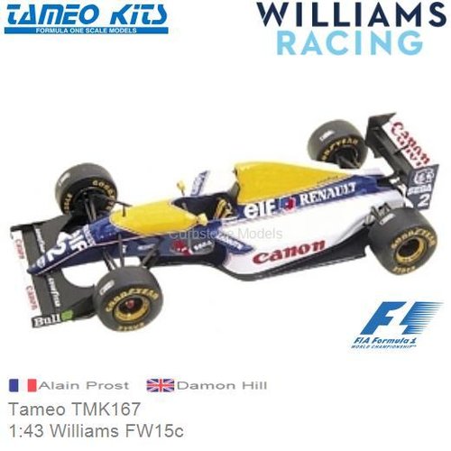 Bouwpakket 1:43 Williams FW15c | Alain Prost (Tameo TMK167)
