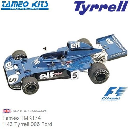 Bouwpakket 1:43 Tyrrell 006 Ford | Jackie Stewart (Tameo TMK174)