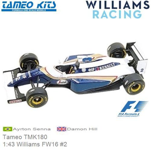 Bouwpakket 1:43 Williams FW16 #2 | Ayrton Senna (Tameo TMK180)