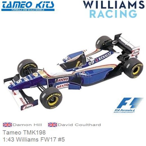 Bouwpakket 1:43 Williams FW17 #5 | Damon Hill (Tameo TMK198)