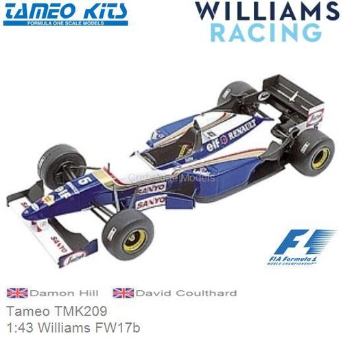 Bouwpakket 1:43 Williams FW17b | Damon Hill (Tameo TMK209)
