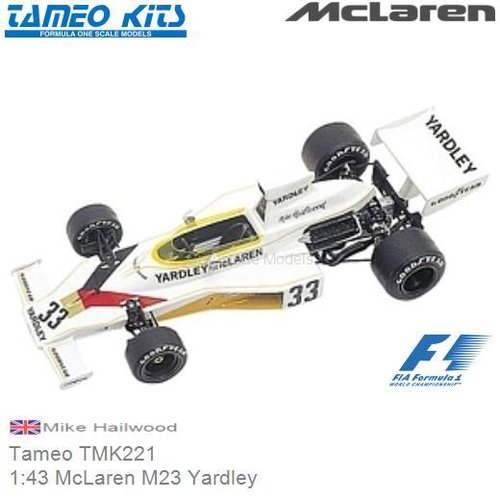 Bouwpakket 1:43 McLaren M23 Yardley | Mike Hailwood (Tameo TMK221)