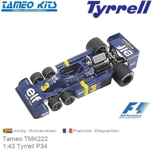 Bouwpakket 1:43 Tyrrell P34 | Jody Scheckter (Tameo TMK222)