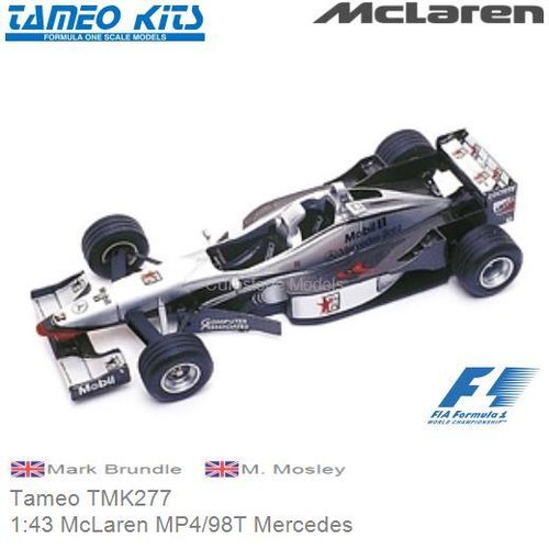 Bouwpakket 1:43 McLaren MP4/98T Mercedes | Mark Brundle (Tameo TMK277)