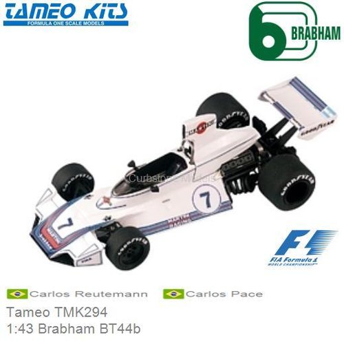 Bouwpakket 1:43 Brabham BT44b | Carlos Reutemann (Tameo TMK294)