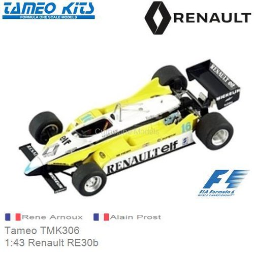 Bouwpakket 1:43 Renault RE30b | Rene Arnoux (Tameo TMK306)