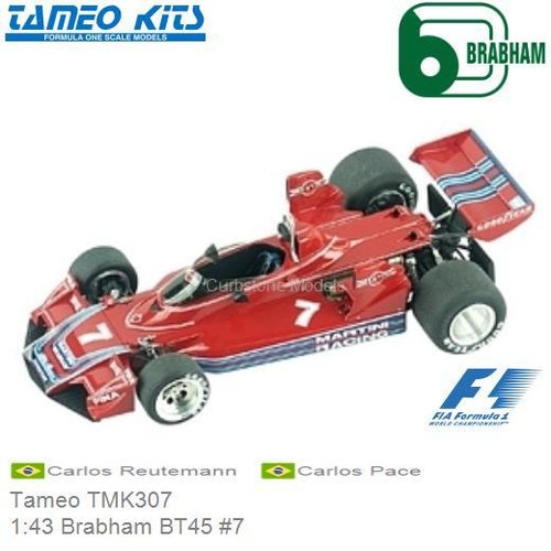 Bouwpakket 1:43 Brabham BT45 #7 | Carlos Reutemann (Tameo TMK307)