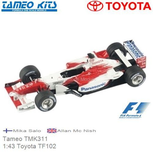 Bouwpakket 1:43 Toyota TF102 | Mika Salo (Tameo TMK311)