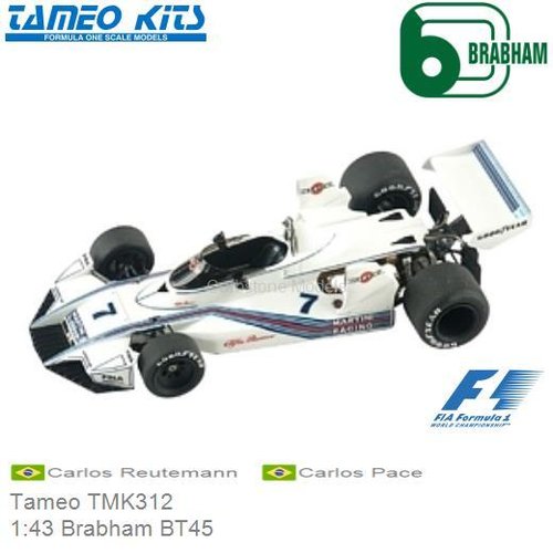 Bouwpakket 1:43 Brabham BT45 | Carlos Reutemann (Tameo TMK312)