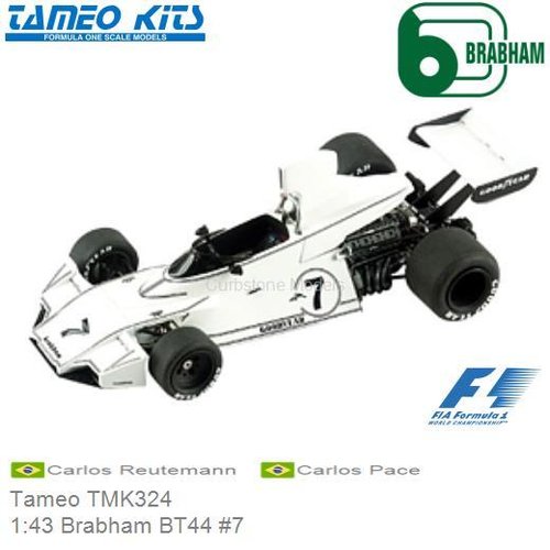Bouwpakket 1:43 Brabham BT44 #7 | Carlos Reutemann (Tameo TMK324)