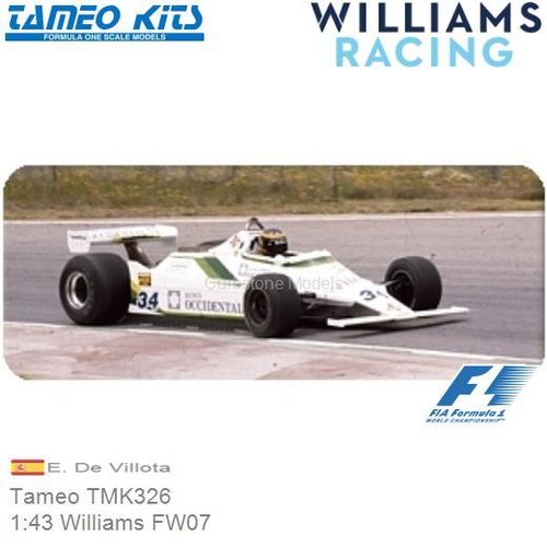 Bouwpakket 1:43 Williams FW07 | E. De Villota (Tameo TMK326)