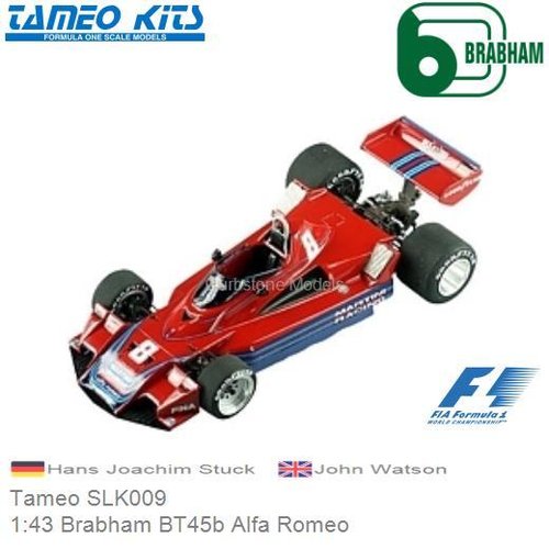 Bouwpakket 1:43 Brabham BT45b Alfa Romeo | Hans Joachim Stuck (Tameo SLK009)