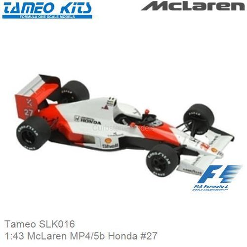 Bouwpakket 1:43 McLaren MP4/5b Honda #27 | Ayrton Senna (Tameo SLK016)